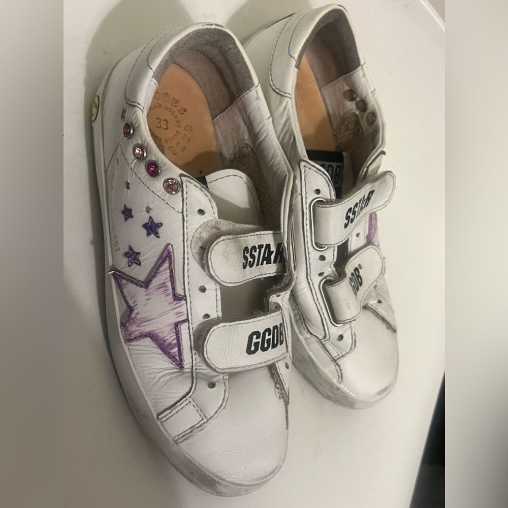 Golden Goose Superstar Strap Old School Leather Shoes - S- 33  . Custom Made!